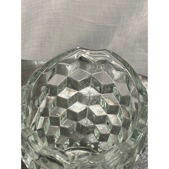 VTG Fostoria American Pressed Clear Glass CREAMER Cubist pattern EUC - Picture 13 of 14